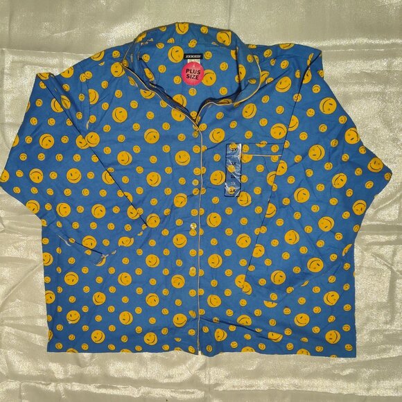 JOE BOXER 3X 100% Cotton Pajama Button Down Long Sleeve Shirt - Picture 1 of 3